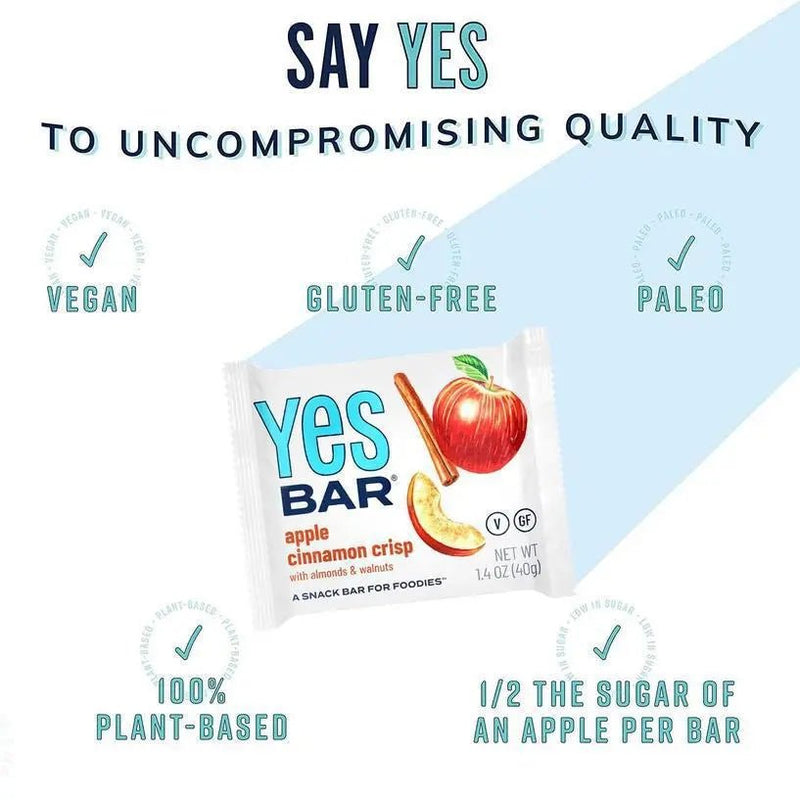 Apple Cinnamon Crisp Yes Bar - My SensibiliTeas - all natural energy bar from Yes Bar