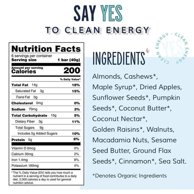 Apple Cinnamon Crisp Yes Bar - My SensibiliTeas - all natural energy bar from Yes Bar