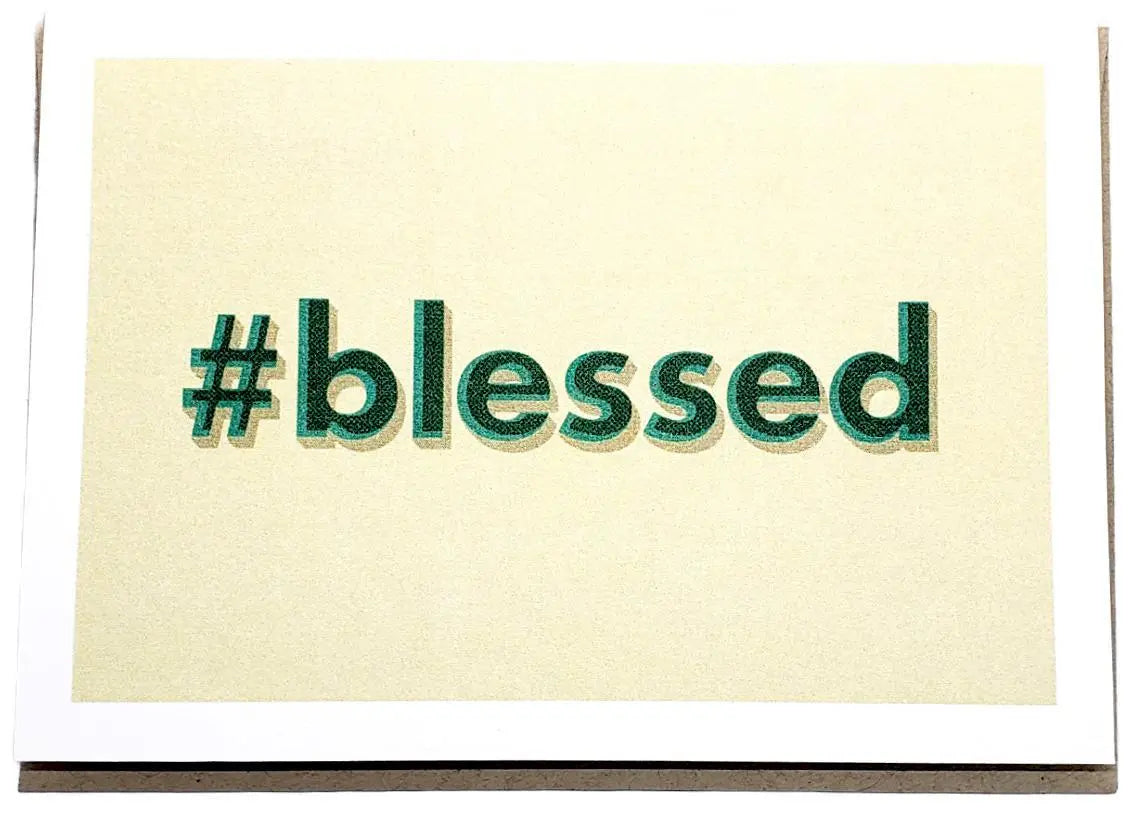 #Blessed Greeting Card