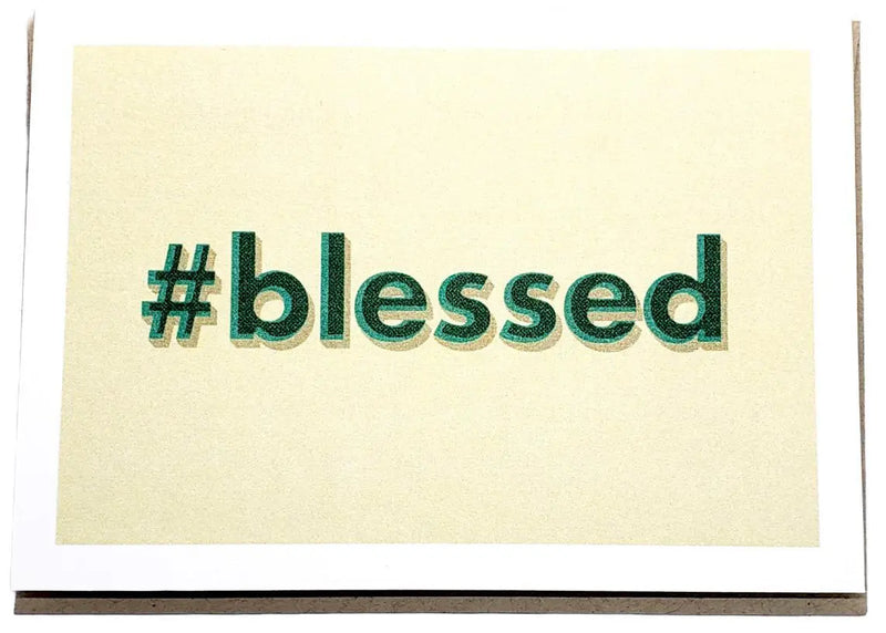 #Blessed Greeting Card