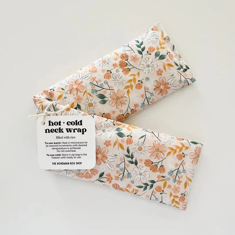 Hot & Cold Therapy Neck Wrap - Peach Bella Floral