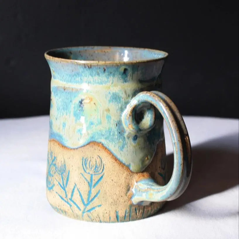Floral Mug by  The Midnight Mustard Seed