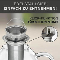 1L Glass Teapot with Infuser