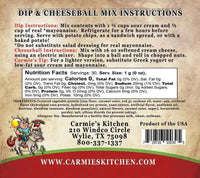 Bacon Horseradish Dip and Cheeseball Mix - My SensibiliTeas - Bacon dip mix from Carmie's Kitchen