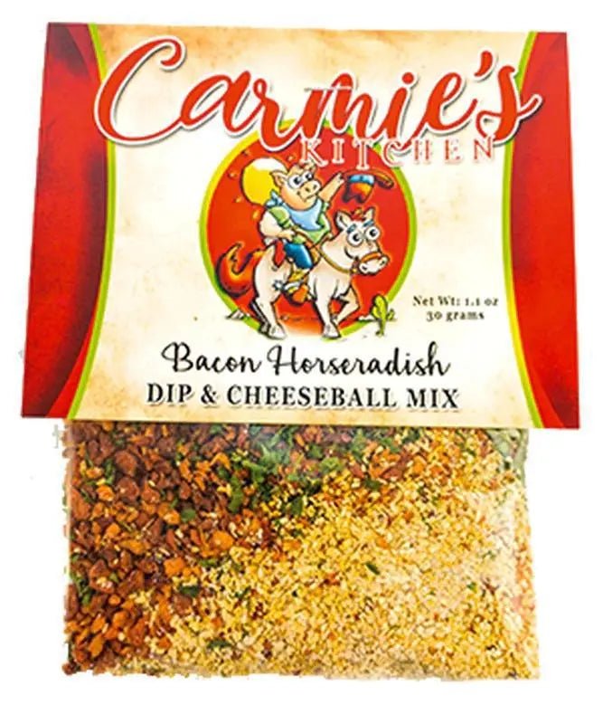 Bacon Horseradish Dip and Cheeseball Mix - My SensibiliTeas - Bacon dip mix from Carmie's Kitchen