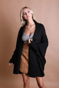 Bat Sleeve Knit Cardigan - My SensibiliTeas - women's sweater from Leto Accessories