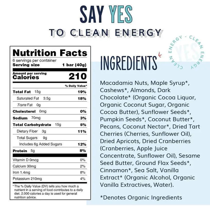 Macadamia Cherry Chocolate Yes Bar
