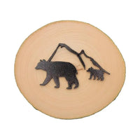 Bear and Cub with Mountains Ornament - My SensibiliTeas - wood slice ornament from Spears Creations