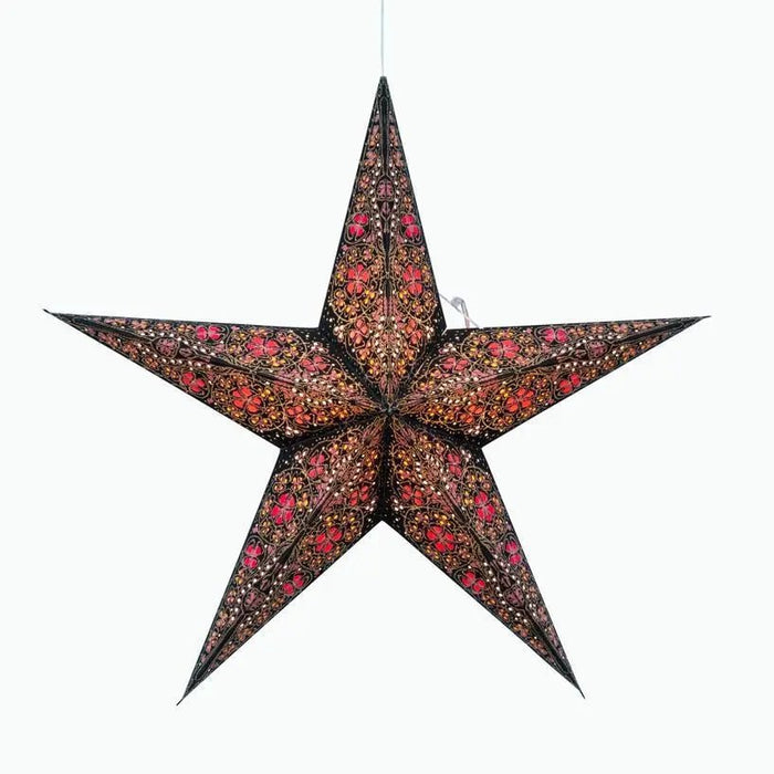 Black and Pink Cathedral Star Lantern - My SensibiliTeas - paper star lantern from Artschatz