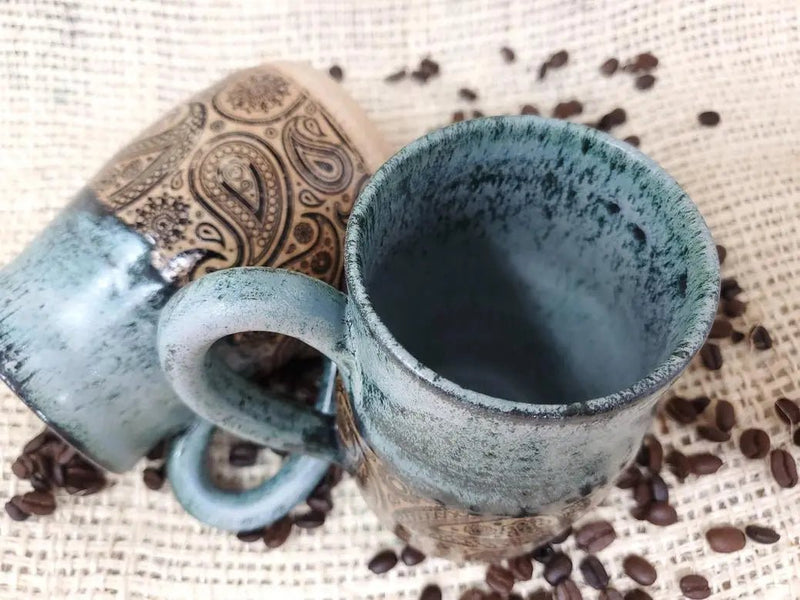 Black Paisley Mug - My SensibiliTeas - mug from Turtle Hollow Pottery