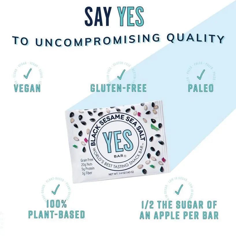 Black Sesame Sea Salt Yes Bar - My SensibiliTeas - healthy snacks from Yes Bar