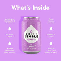 Blackberry Lemon Sparkling Maple Water - My SensibiliTeas - soda alternative from Drink Simple