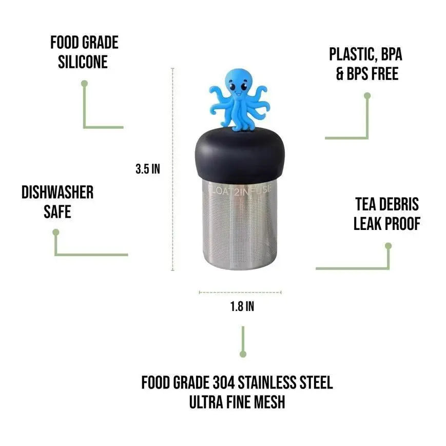 Blue Octopus Floating Tea Steeper - My SensibiliTeas - tea strainer from Float2Infuse Tea Infuser