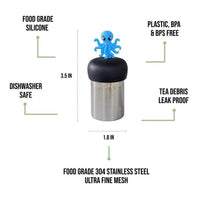 Blue Octopus Floating Tea Steeper - My SensibiliTeas - tea strainer from Float2Infuse Tea Infuser