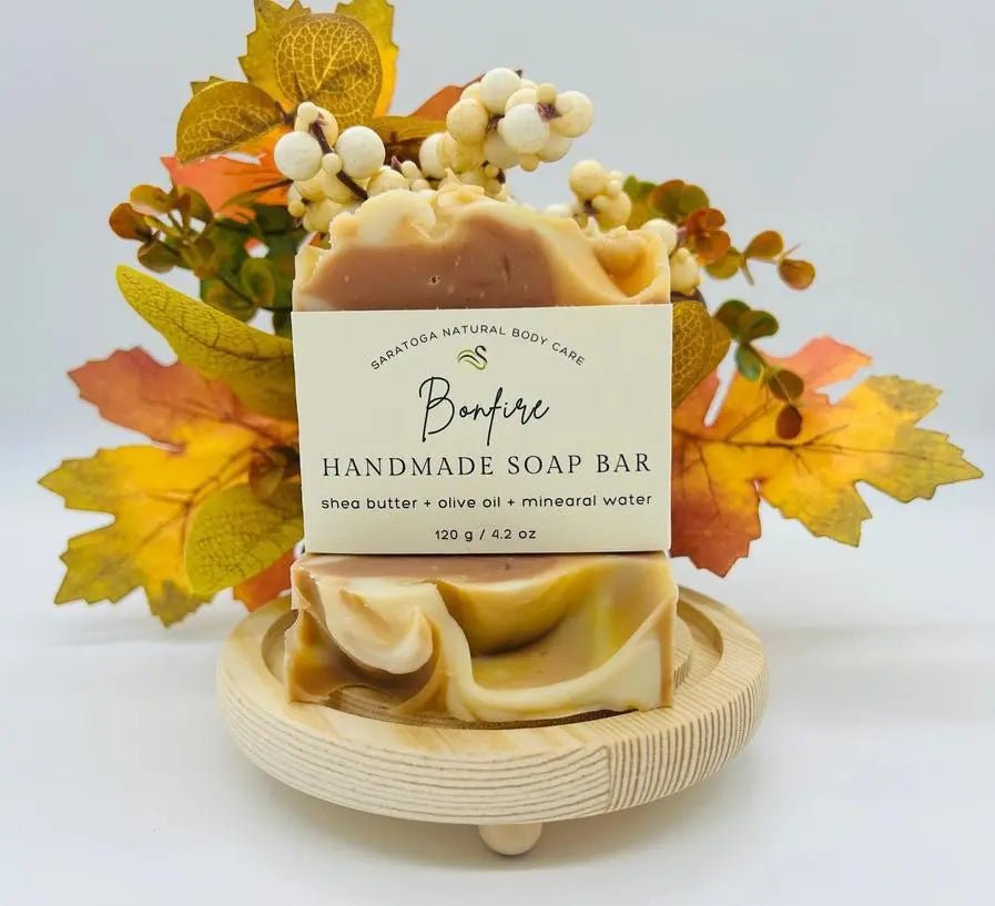 Bonfire Handmade Soap Bar - My SensibiliTeas - vegan fall bar soap from Saratoga Natural Body Care LLC