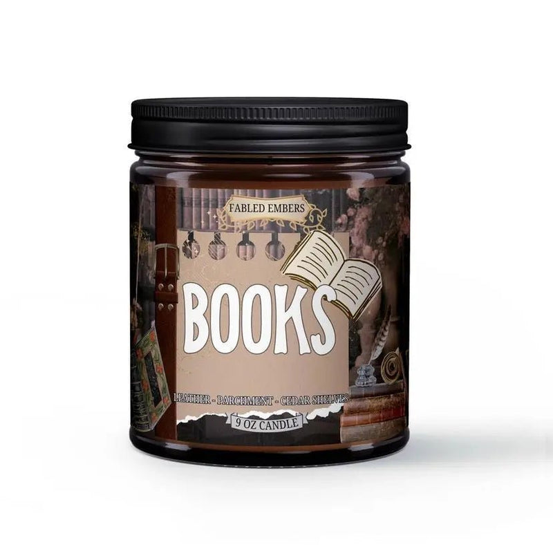 Books 9 oz Bookish Book Lovers Coconut Soy Candle - My SensibiliTeas - bookish candle from Faded Embers