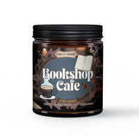 Bookshop Cafe 9 oz Coffee Scented Book Lovers Coconut Soy Candle - My SensibiliTeas - bookish candle from Faded Embers