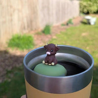 Brown Baby Cow Floating Tea Steeper - My SensibiliTeas - tea infuser from Float2Infuse