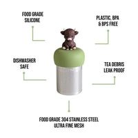 Brown Baby Cow Floating Tea Steeper - My SensibiliTeas - tea infuser from Float2Infuse