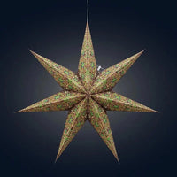 Brown Green Cathedral Star Lantern - My SensibiliTeas - paper star lantern from Artschatz