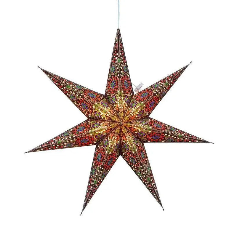 Brown Green Cathedral Star Lantern - My SensibiliTeas - paper star lantern from Artschatz