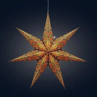 Brown Green Cathedral Star Lantern - My SensibiliTeas - paper star lantern from Artschatz