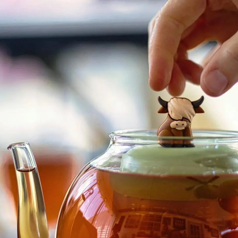 Brown Highland Cow | Large Floating Tea Steeper - My SensibiliTeas - tea infuser from Float2Infuse Tea Infuser