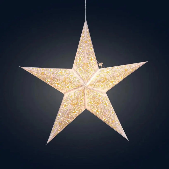 White and Yellow Cathedral Star Lantern