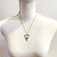 Southwest Turquoise Triangle Necklace