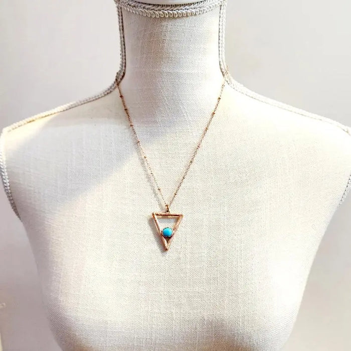 Southwest Turquoise Triangle Necklace