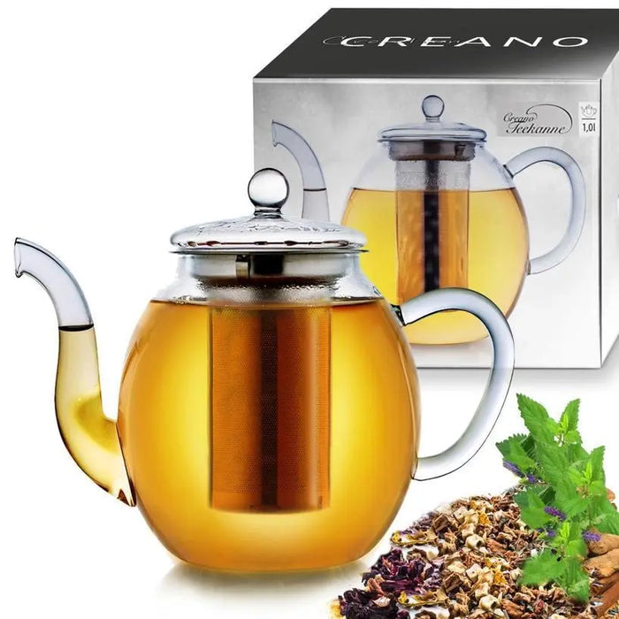 1L Glass Teapot with Infuser