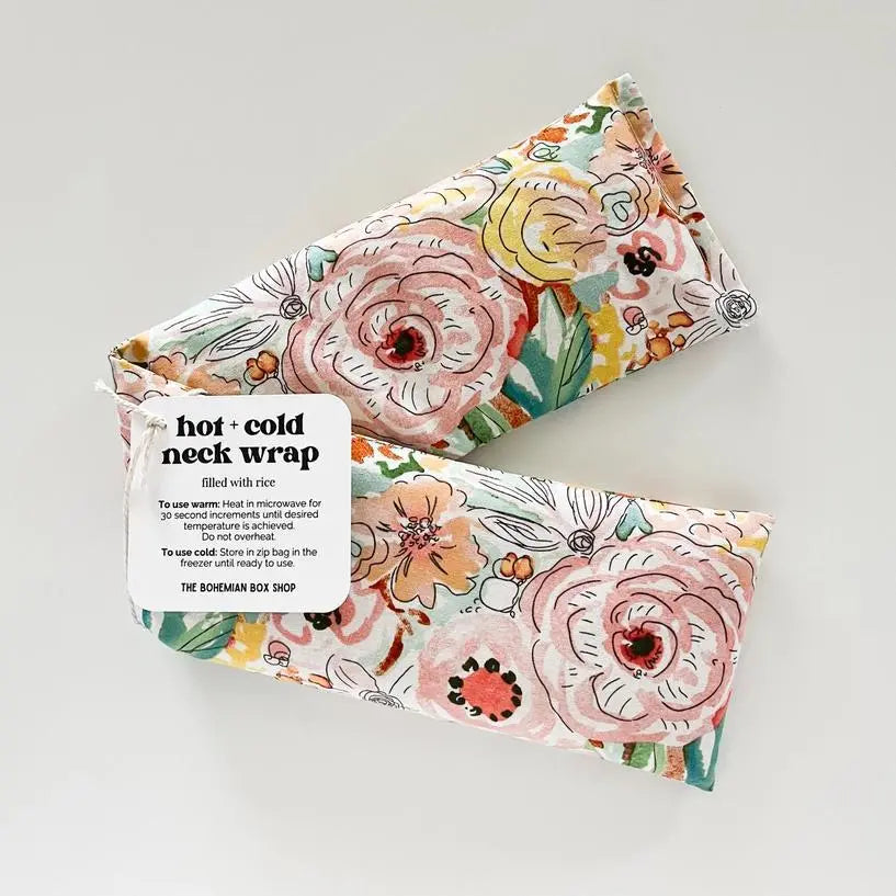 Hot & Cold Therapy Neck Wrap - Packed Watercolor Floral