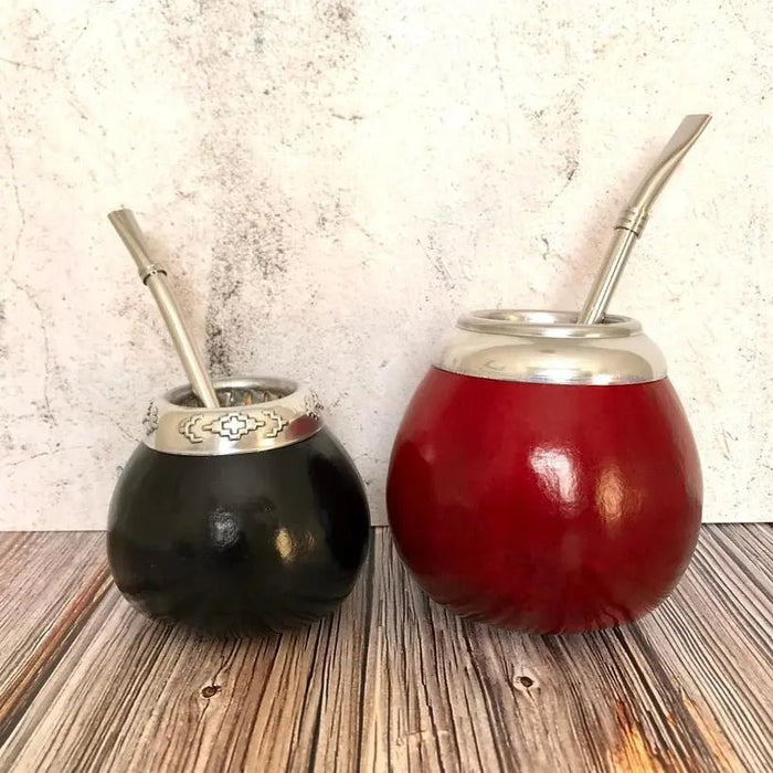 Calabaza Mate Gourd & Bombilla Set Medium - My SensibiliTeas - mate gourd and bombilla set from Matear