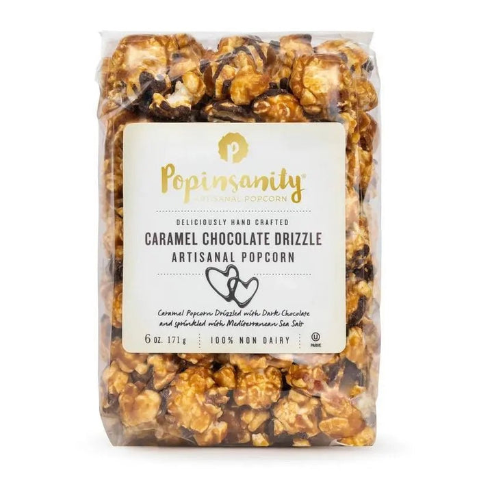Caramel Chocolate Drizzle Gourmet Popcorn - 6oz Bag - My SensibiliTeas - popcorn from Popinsanity Popcorn & Confections