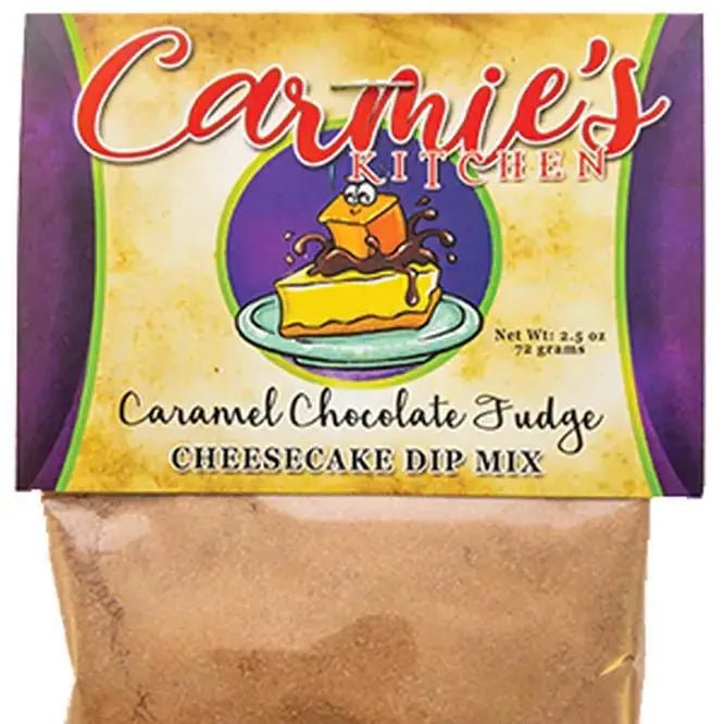 Caramel Chocolate Fudge Cheesecake Dip Mix - My SensibiliTeas - cheesecake dip mix from Carmie's Kitchen
