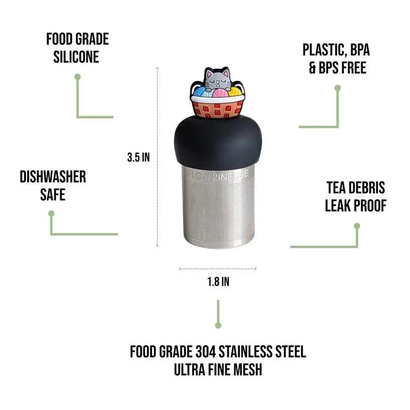 Cat Knitting Floating Tea Steeper - My SensibiliTeas - tea infuser from Float2Infuse Tea Infuser