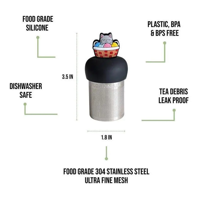 Cat Knitting Floating Tea Steeper - My SensibiliTeas - tea infuser from Float2Infuse Tea Infuser