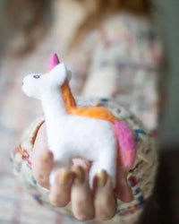 Felted Unicorn Ornament