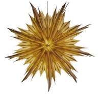 32 Inch Cream with Gold Snowflake Lantern Light