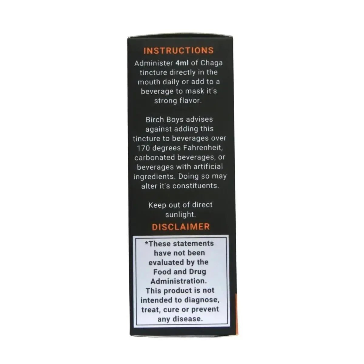 Chaga Tincture - My SensibiliTeas - Mushroom Tincture from Birch Boy's