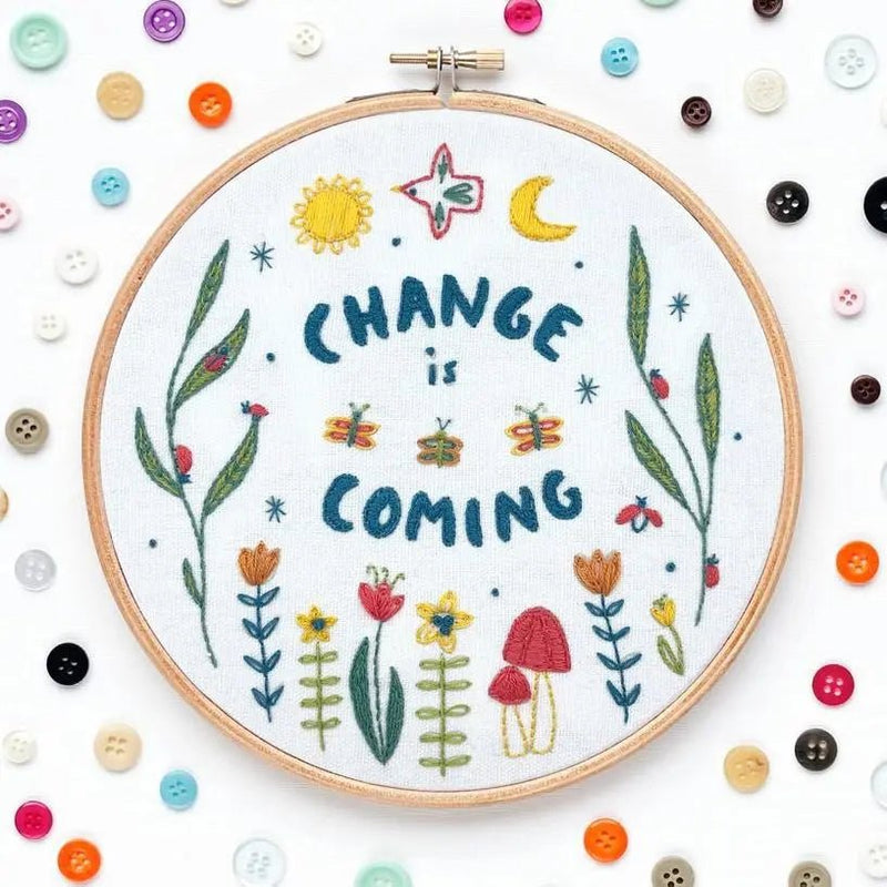 Change is Coming Embroidery Kit - My SensibiliTeas - embroidery kit from budgiegoods