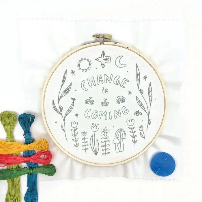 Change is Coming Embroidery Kit - My SensibiliTeas - embroidery kit from budgiegoods