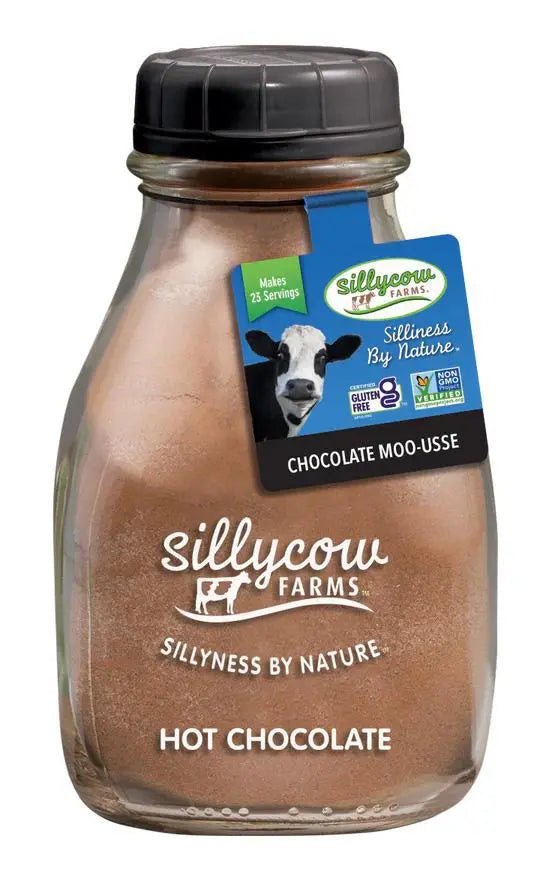 Chocolate Moo - Usse Hot Cocoa Mix 16.9 oz Glass Bottle - My SensibiliTeas - hot chocolate Mix from Sillycow Farms