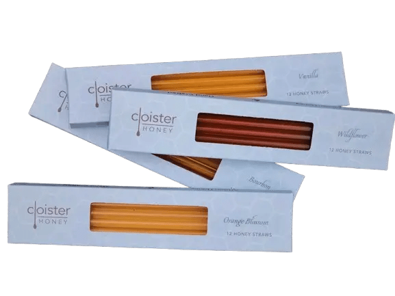 Cloister Honey Box of 12 Honey Straws - My SensibiliTeas - honey sticks from Cloister Honey