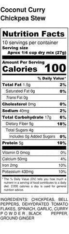 Coconut Curry Chickpea Stew - My SensibiliTeas - dry soup mix from Healthy Gourmet Kitchen