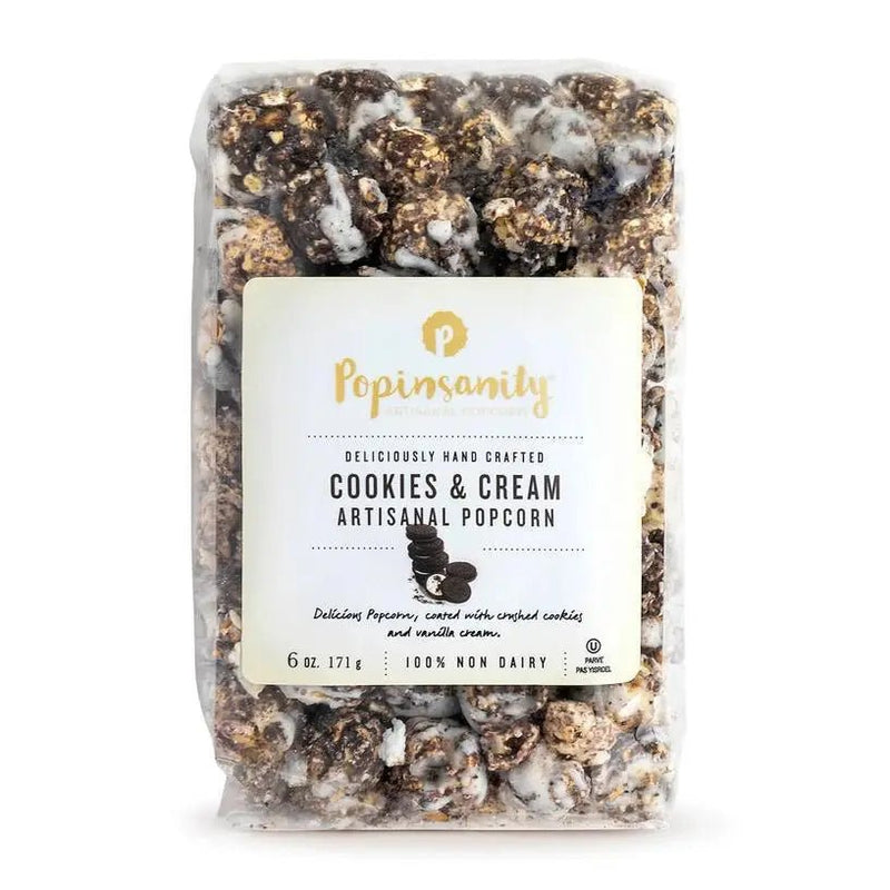 Cookies & Cream Gourmet Popcorn - 6oz Bag - My SensibiliTeas - popcorn from Popinsanity Popcorn & Confections