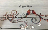 Copper Love Birds - My SensibiliTeas - Metal Wall Art from Third Shift Fabrication LLC