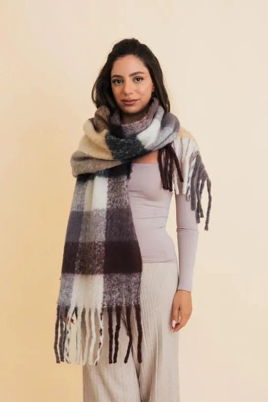 Cozy Breeze Oversized Fringe Scarf - My SensibiliTeas - oversized scarf from Leto Accessories
