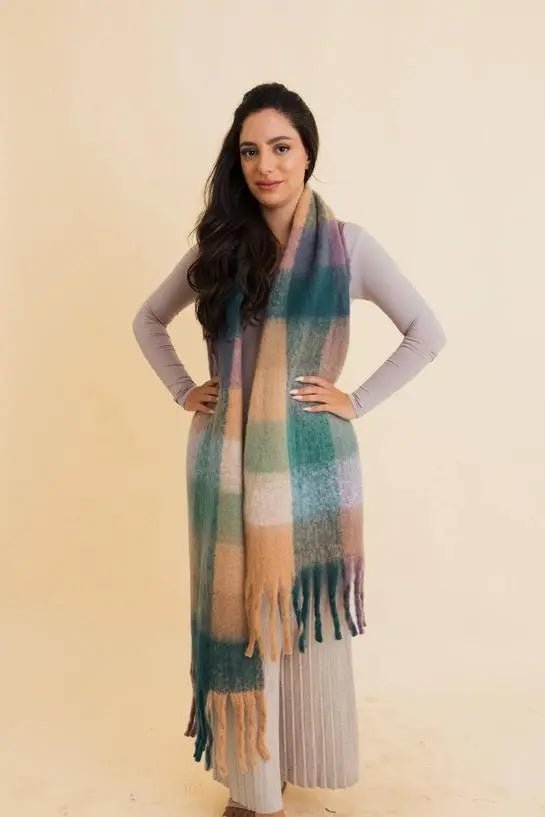 Cozy Breeze Oversized Fringe Scarf - My SensibiliTeas - oversized scarf from Leto Accessories