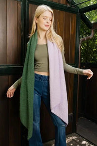 Cozy Colorblock Scarf – Double - Tone Comfort - My SensibiliTeas - scarf from Leto Accessories